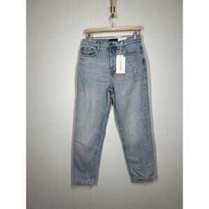 Lucky Brand Drew Mom High Rise Taper Jeans 6/ 28 Distressed Ankle Light Wash
